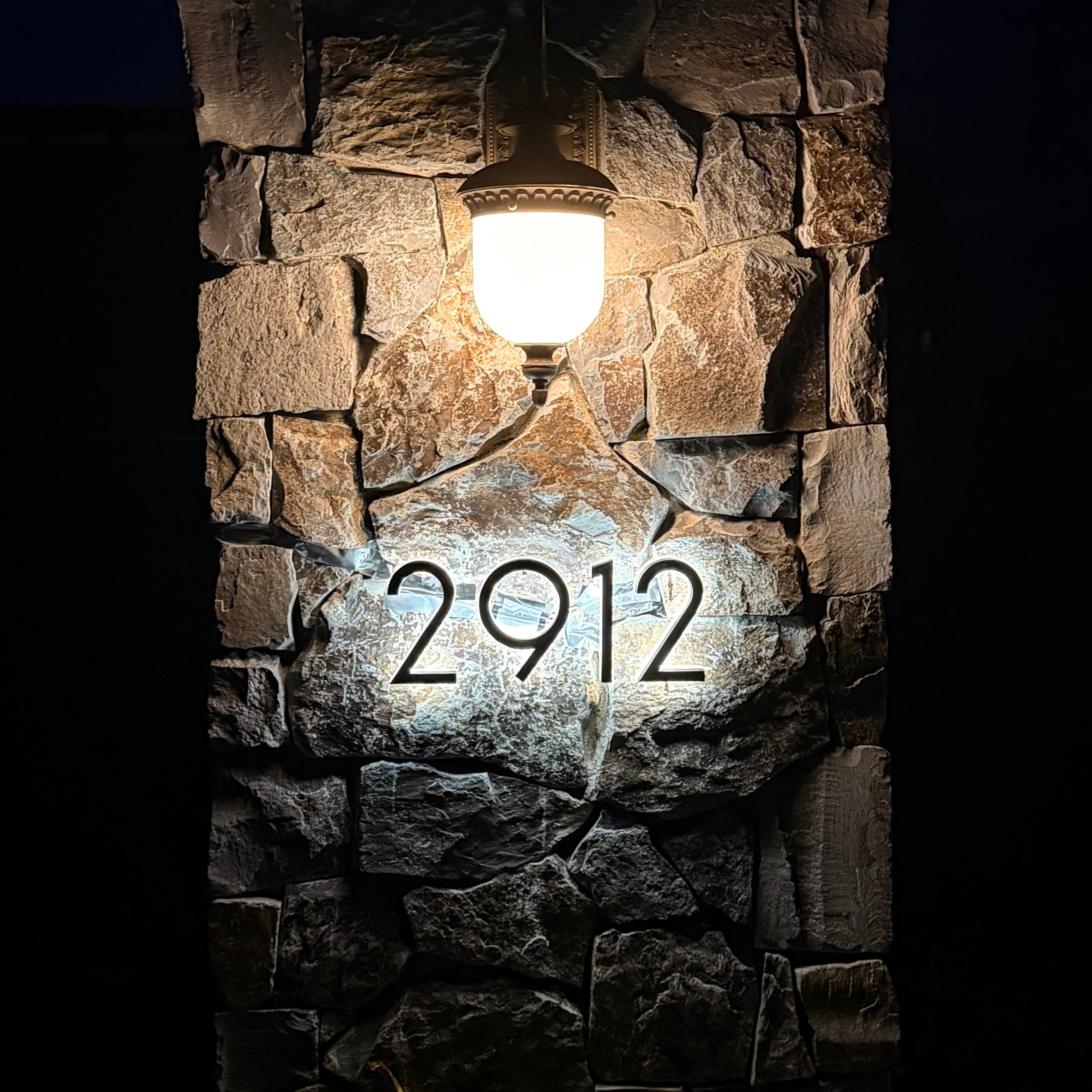 Lighted Address Numbers | Modern LED Backlit House Numbers