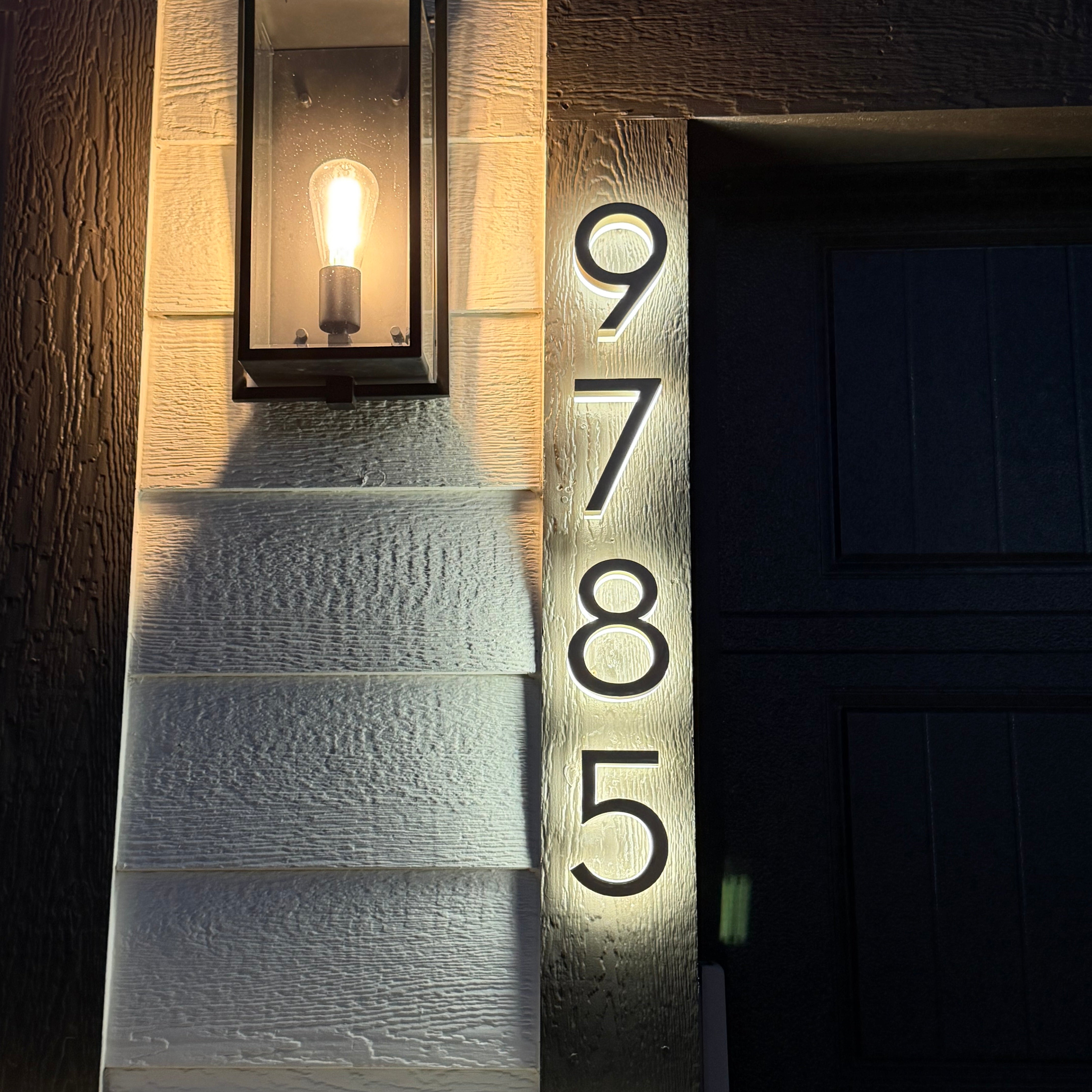Lighted Address Numbers | Modern LED Backlit House Numbers