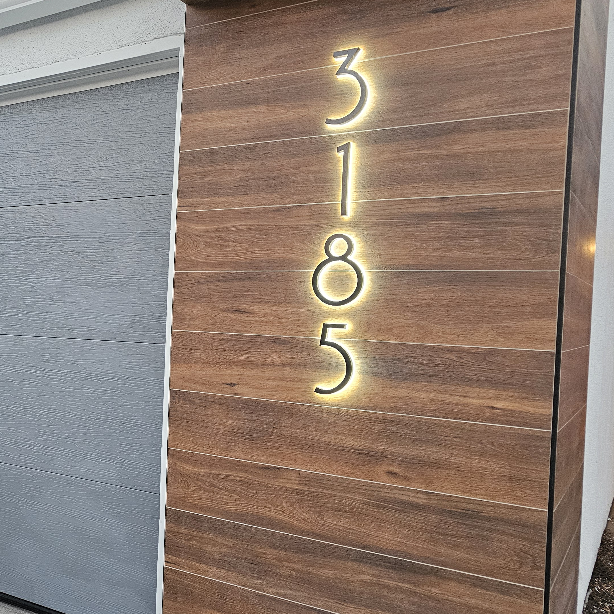 LED Modern Backlit House Address Numbers