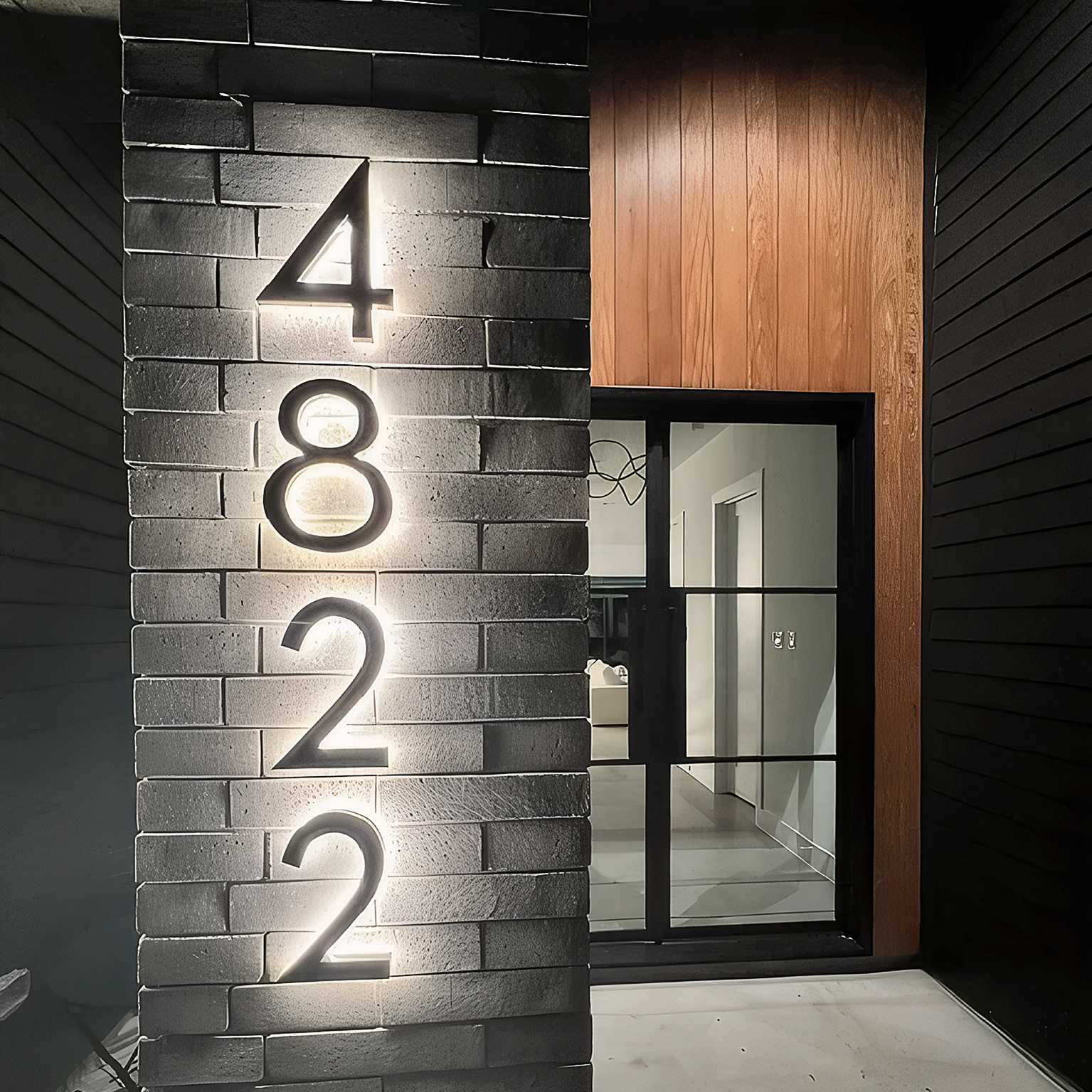 Lighted Address Numbers | Modern LED Backlit House Numbers