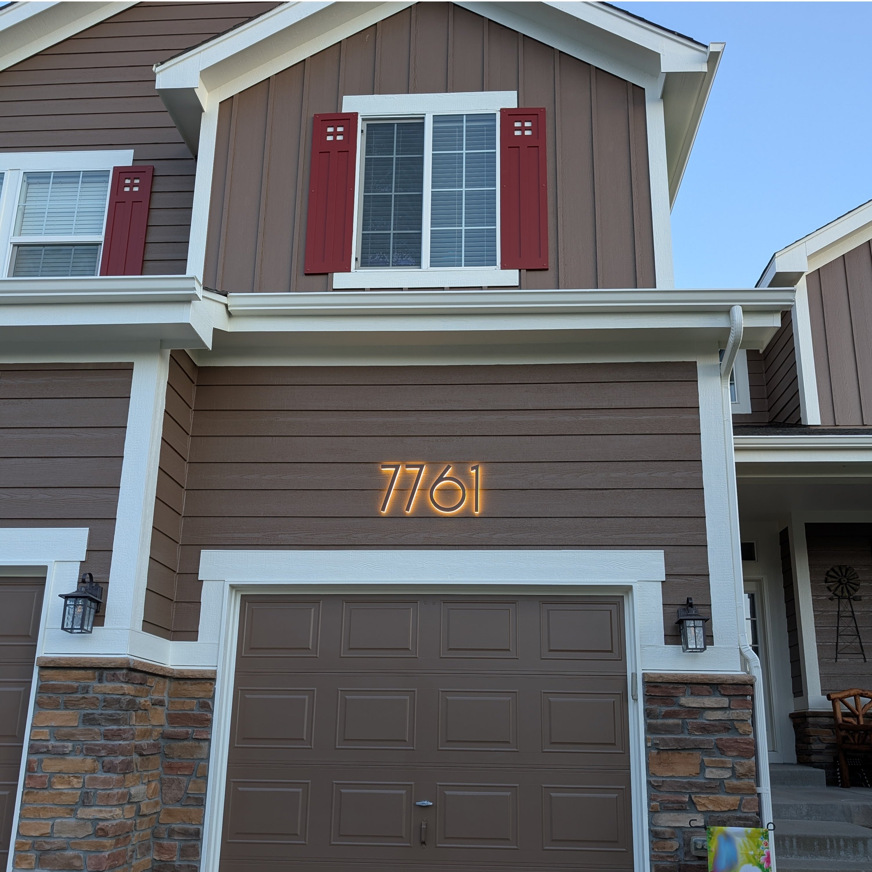 LED Modern Backlit House Address Numbers