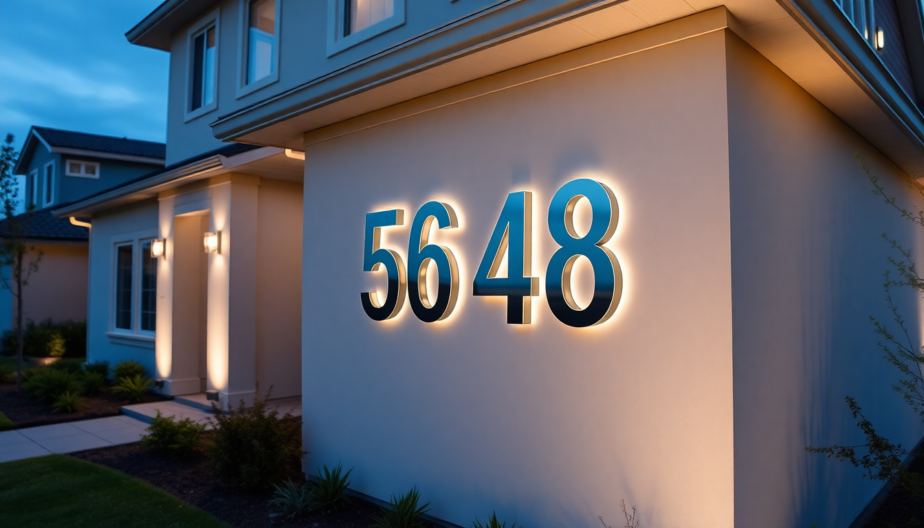 Illuminate Your Home with Stylish Lighted Address Numbers - Lighted Address Numbers