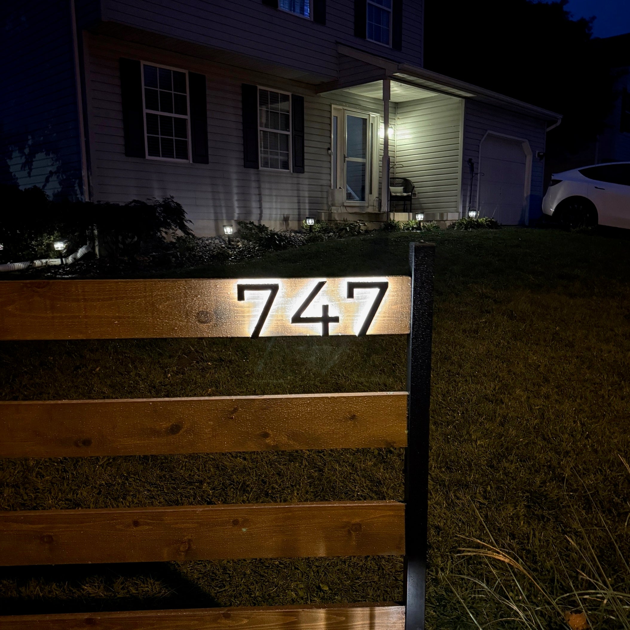 Lighted Address Numbers | Modern LED Backlit House Numbers