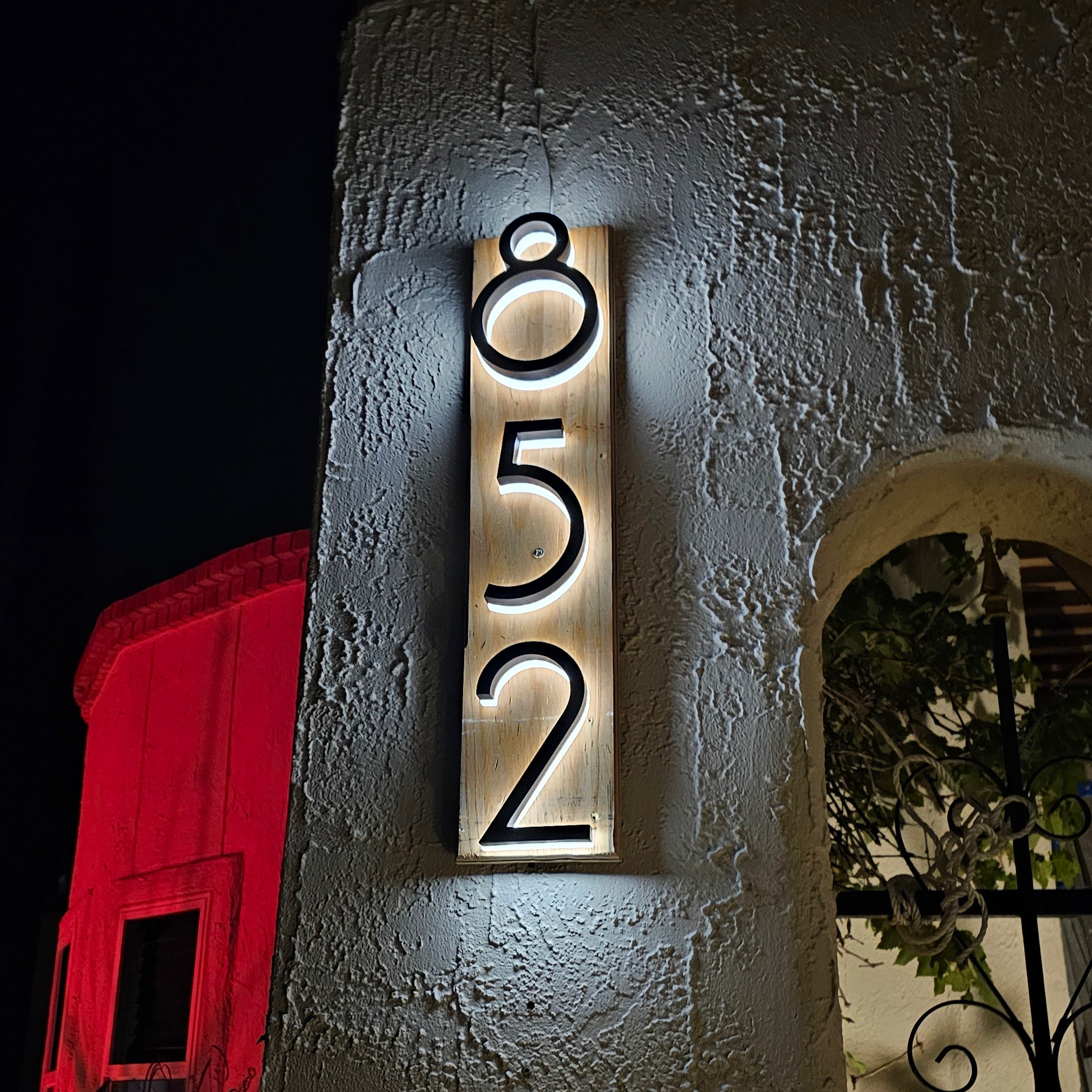 Lighted Address Numbers | Modern LED Backlit House Numbers
