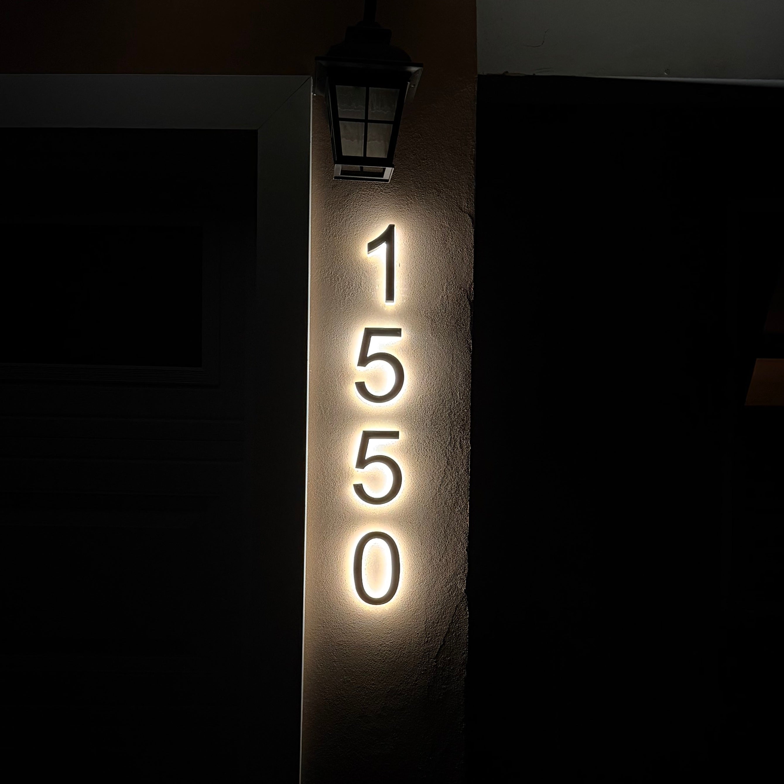 Lighted Address Numbers | Modern LED Backlit House Numbers