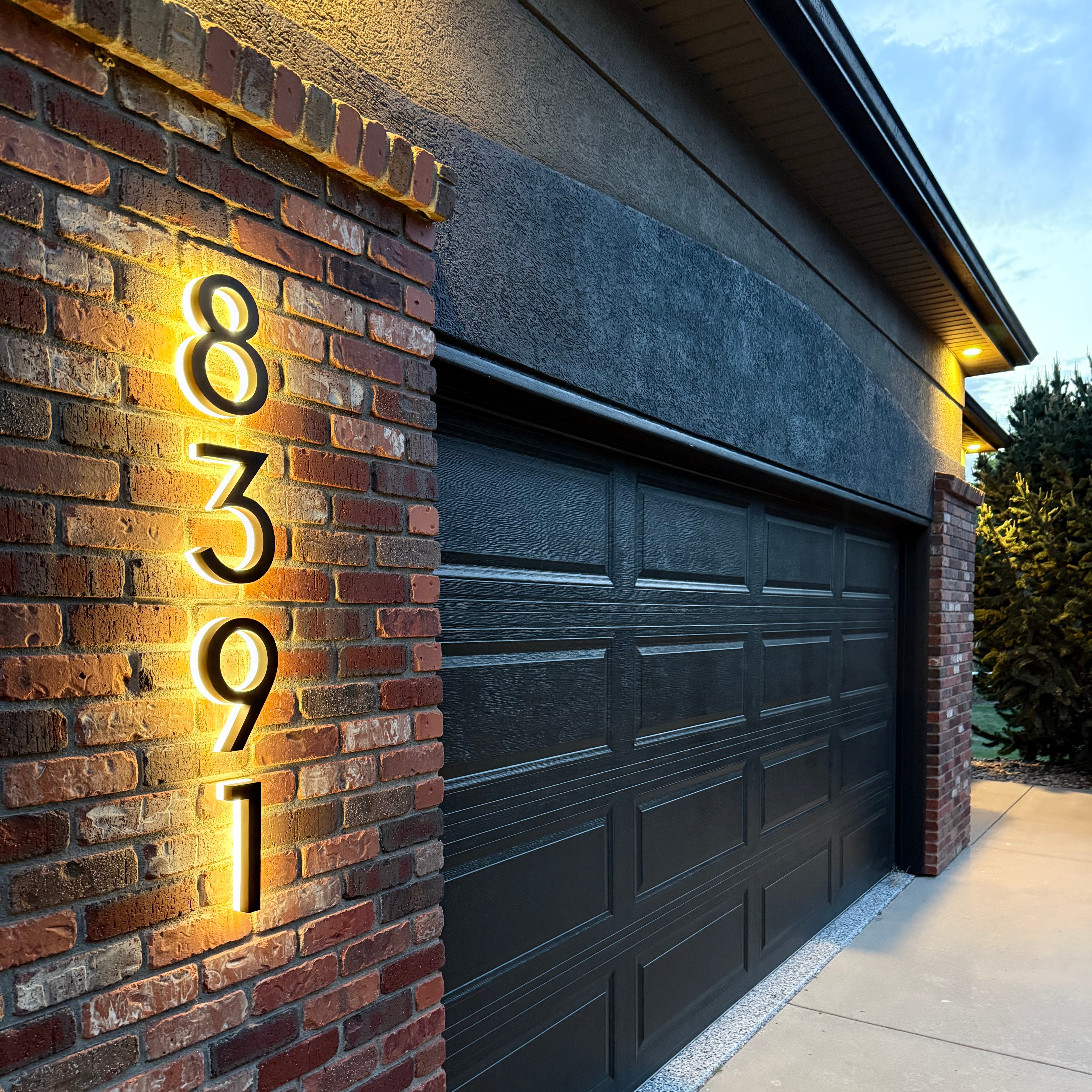 Lighted Address Numbers | Modern LED Backlit House Numbers