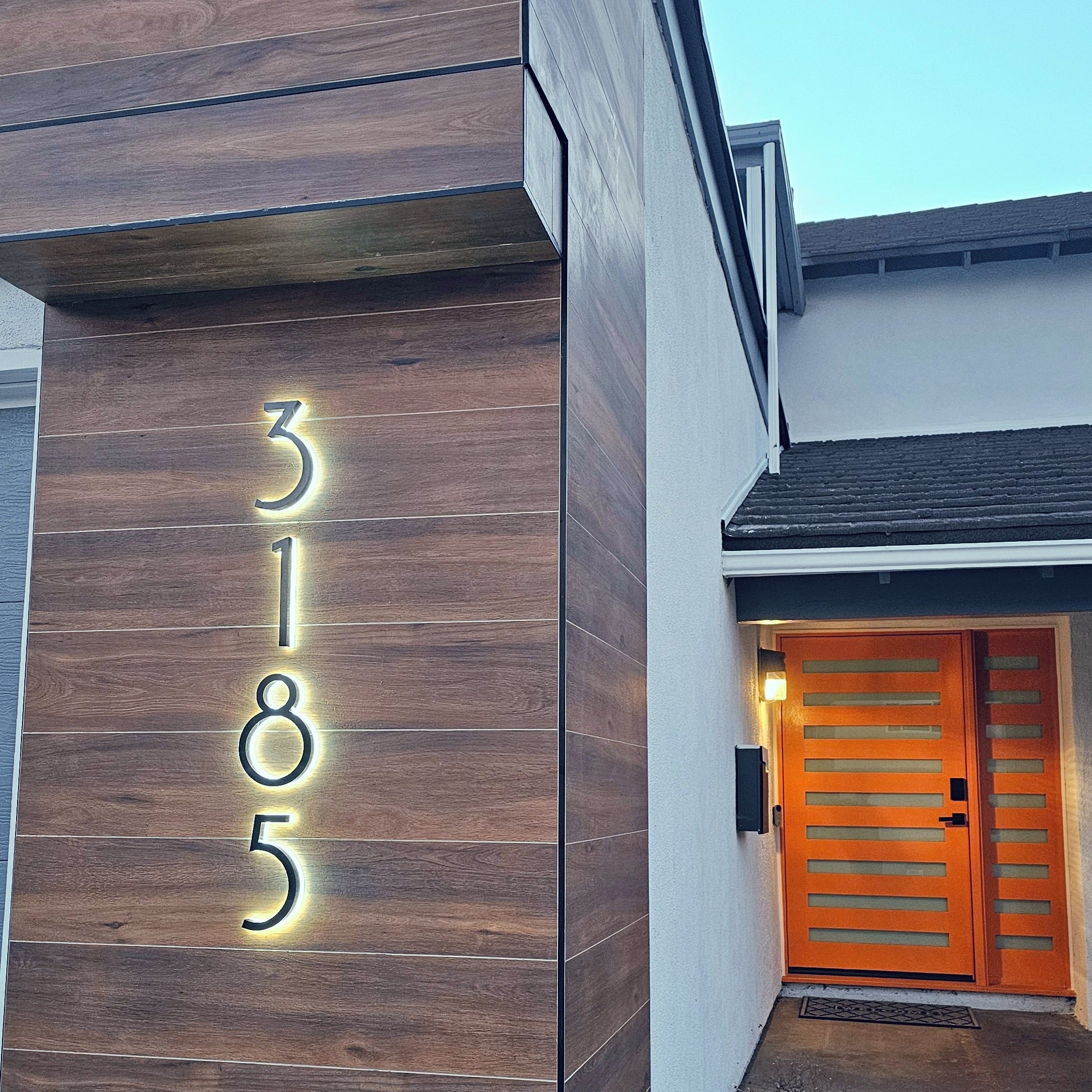 LED Modern Backlit House Address Numbers