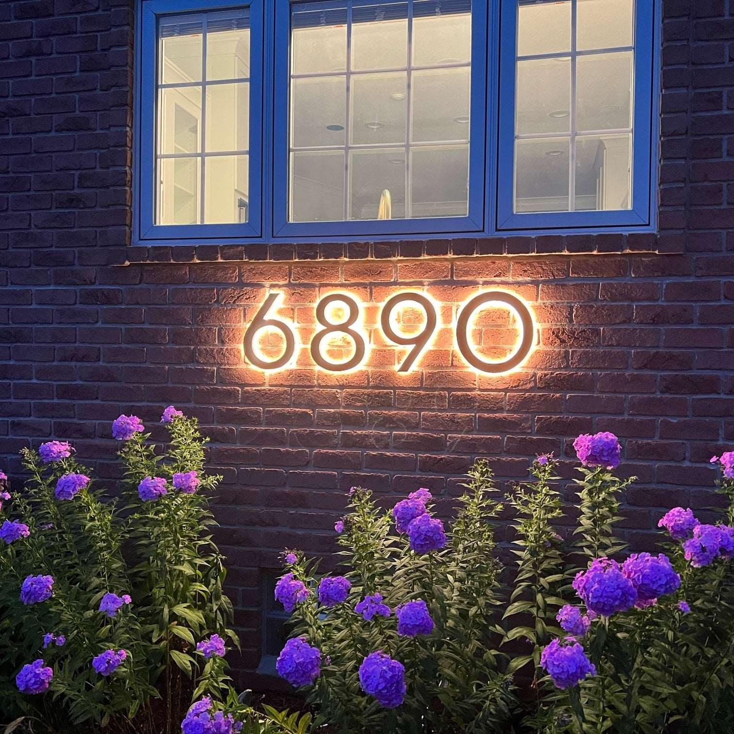 led backlit modern lighted house address numbers illuminated sign