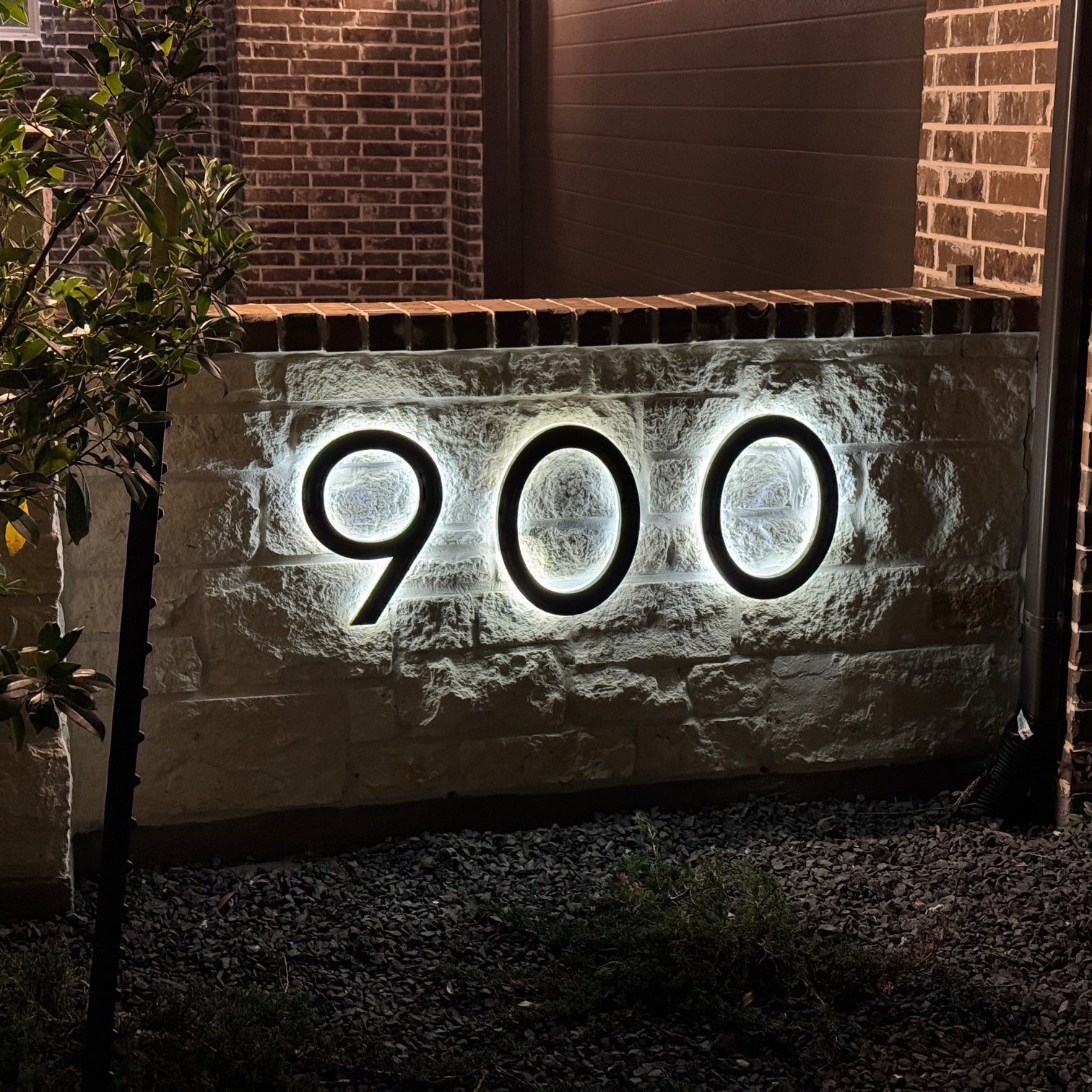 LED Modern Backlit House Address Numbers