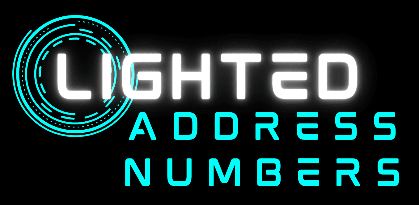 led backlit modern lighted house address numbers illuminated sign